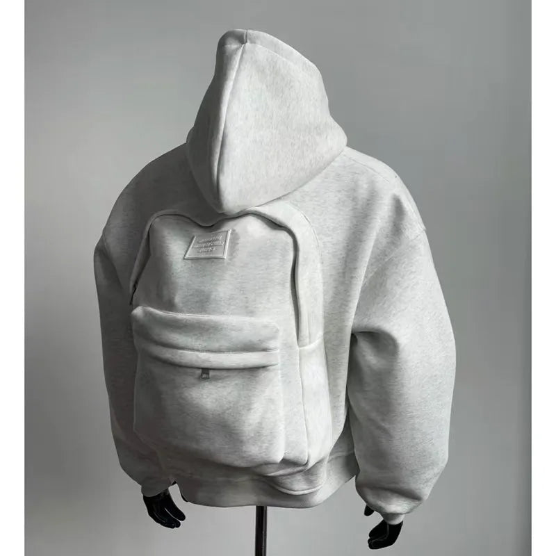 Autumn/Winter Y2K Hoodie – Oversized 3D Backpack Streetwear for Men