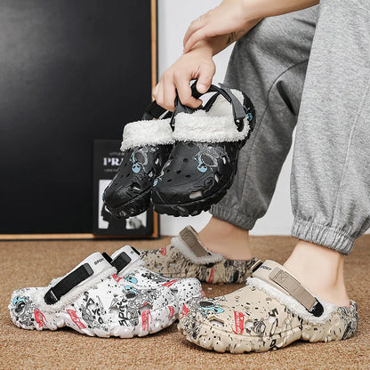 Men’s & Women’s Winter Slippers – Soft Plush Indoor, Non-Slip Removable Sandals, Big Size 47