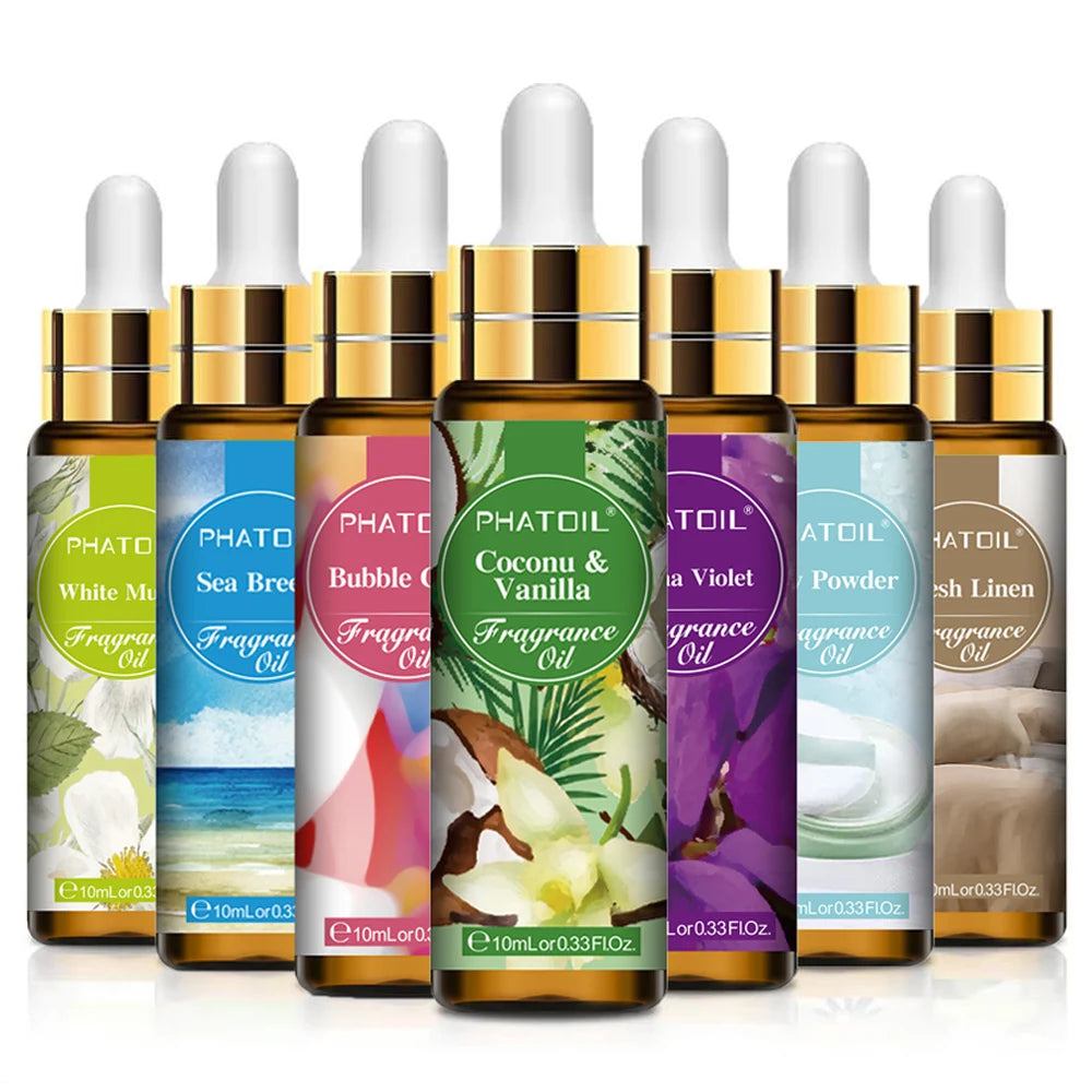 PHATOIL 10ml Fragrance Oil - Strawberry Peach Coconut Vanilla Aromatherapy Scent for Women