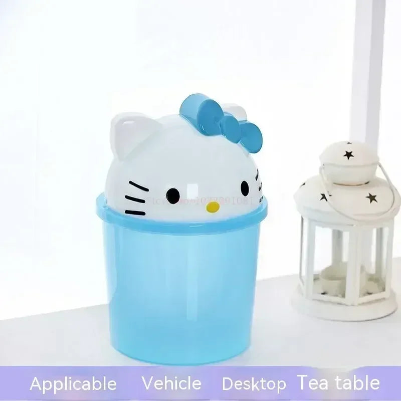 New Sanrio Hello Kitty Kawaii Dustbin – Trash Can for Living Room, Bedroom & Toilet