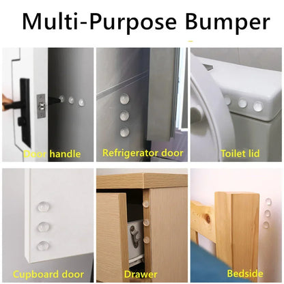 100Pcs Self-Adhesive Door Stoppers – Rubber Damper Buffers, Silicone Furniture Pads, Cabinet Cushions & Protective Pads