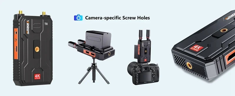 400m 5G 4K Wireless Video Transmitter & Receiver – HDMI Extender, Dual Display Adapter, Battery Support for Wedding Camera & Live Streaming