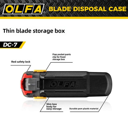 OLFA DC-7 Utility Blade Breaker - Safe Disposal Box for 18mm, 12.5mm & 9mm Blades