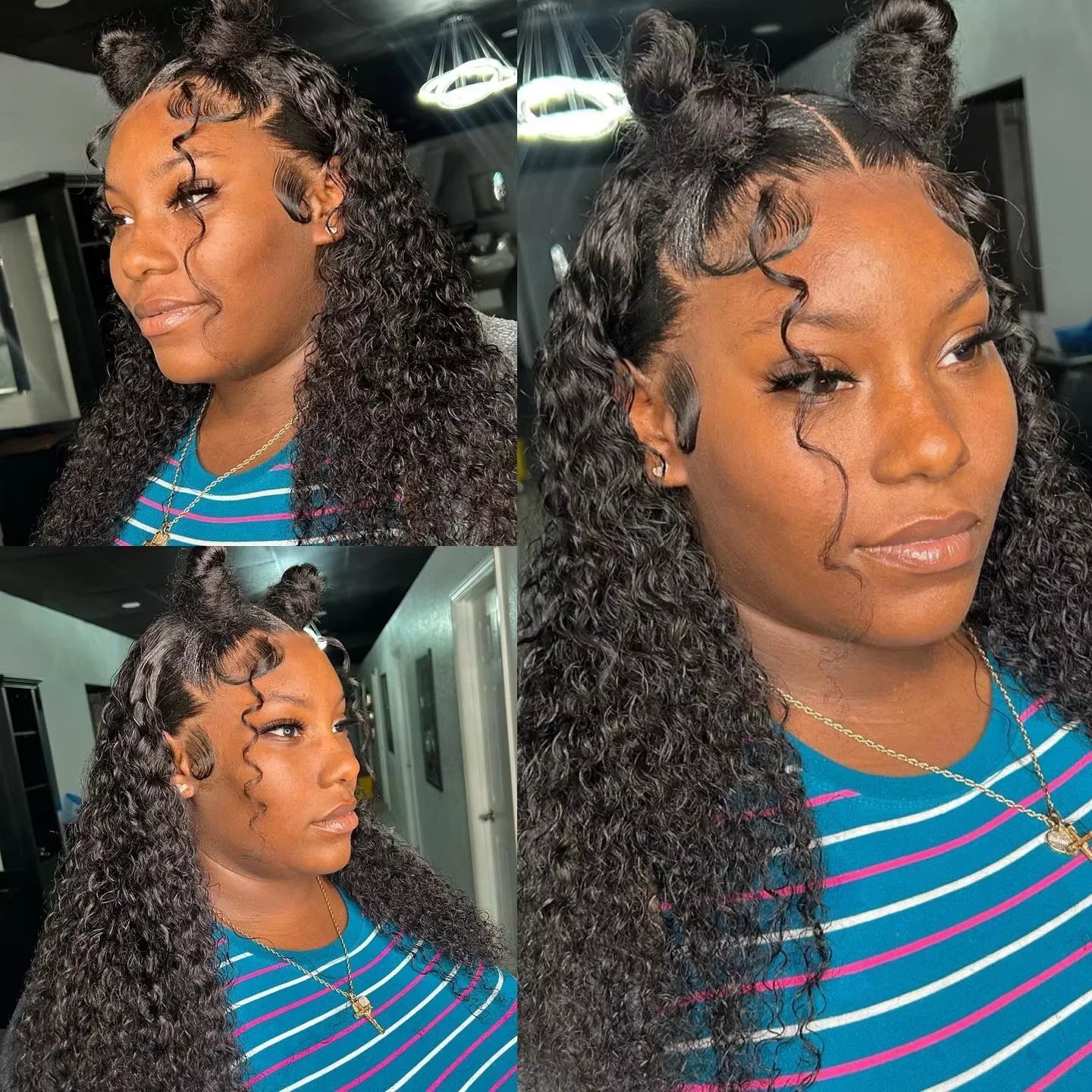 30-40 Inch Curly 13x4 Glueless Human Hair Wig – Brazilian Loose Deep Wave Black Wig, Ready-to-Wear Clearance Sale