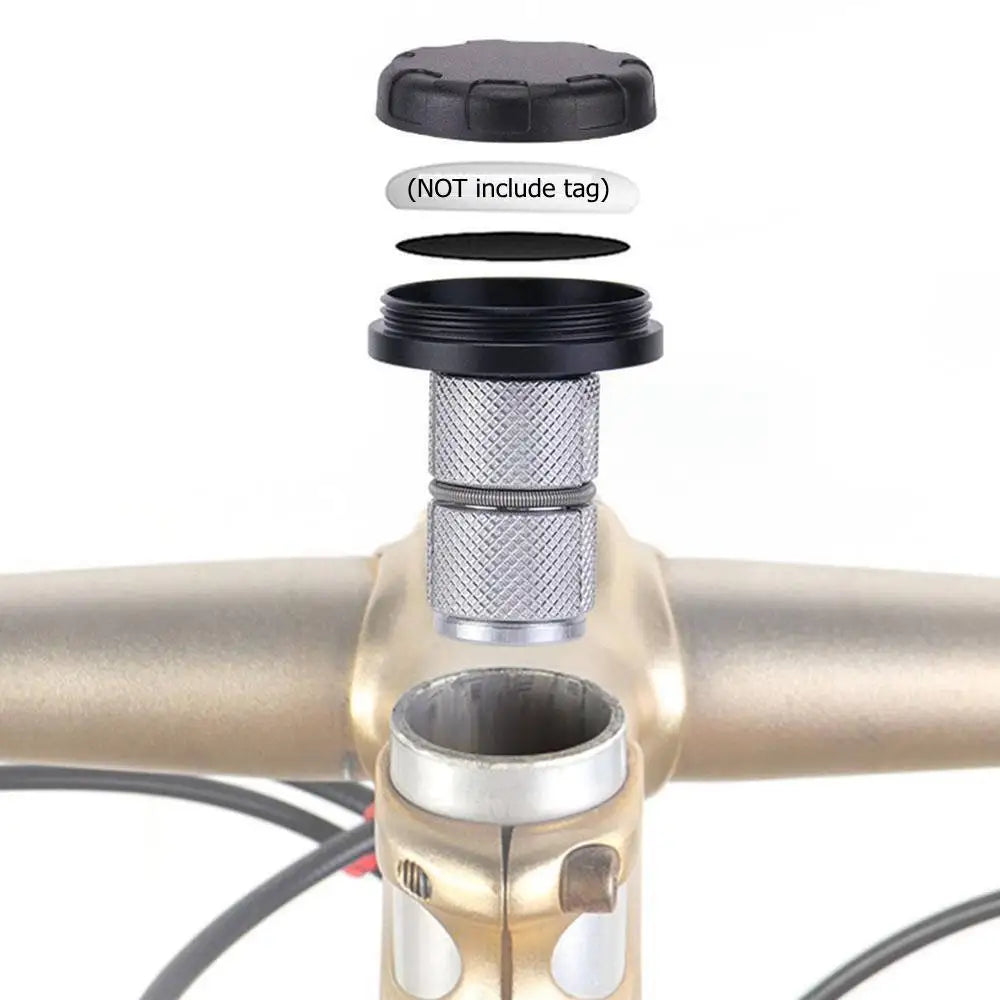 Apple AirTag Bike Mount - Bicycle Front Fork Down Tube Anti-Theft Tracker Holder Headset Cap Cover