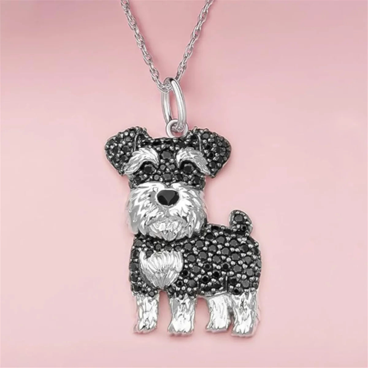 Schnauzer Dog Pendant Necklace – Cute & Elegant Puppy Jewelry for Women, Perfect Gift for Dog Lovers