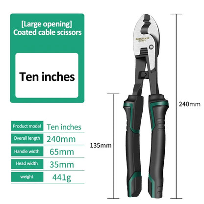 6/8/10-Inch Wire Cutter & Stripper Pliers - Multifunctional Electrician Cable Cutting & Terminal Tool
