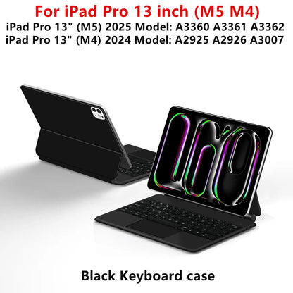 TouchPad Magic Keyboard Case for iPad Air & iPad Pro - Backlit Smart Cover with Trackpad Support for 11/13 Inch Models