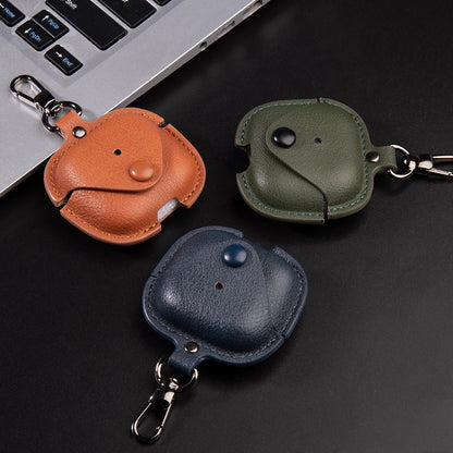 Leather Business Case for AirPods 4 – Luxury PU Headphone Cover with Hook