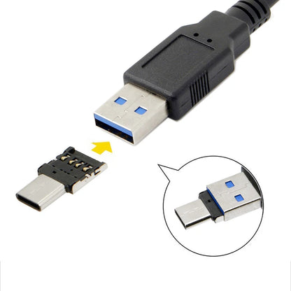 OTG Micro USB Type-C Adapter – USB-C Male to USB 2.0 Female Data Connector for MacBook, Samsung, Xiaomi, Huawei Android Phones