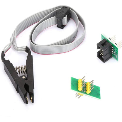 SOIC8/SOP8 IC Test Clip Adapter - Flash Chip Programming Socket with Cable & Adapter Board