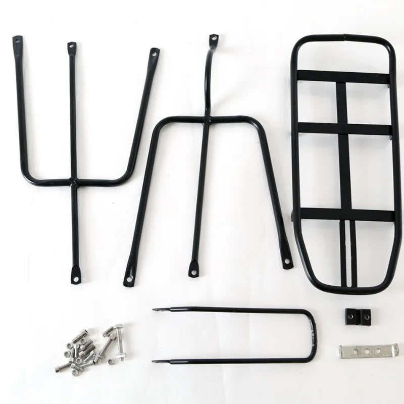 Mountain Bike Rear Seat Rack — Disc & V Brake Compatible Thickened Shelf, Bicycle Accessories Hanger