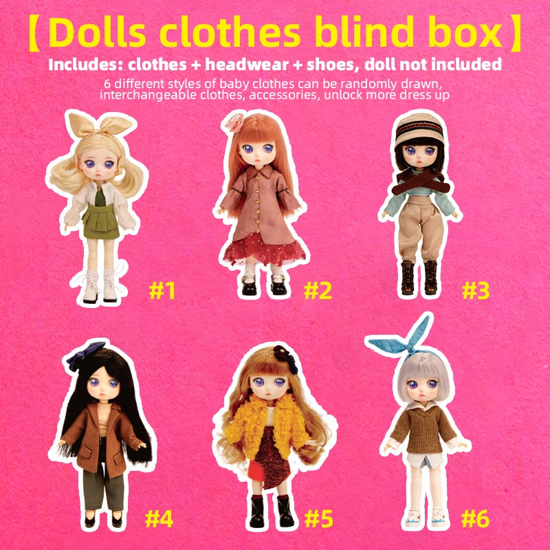 Lady Doolli 1/12 BJD Dolls Blind Box – 15cm Ob11 Mystery Anime Figure Toy, Kawaii Designer Gift