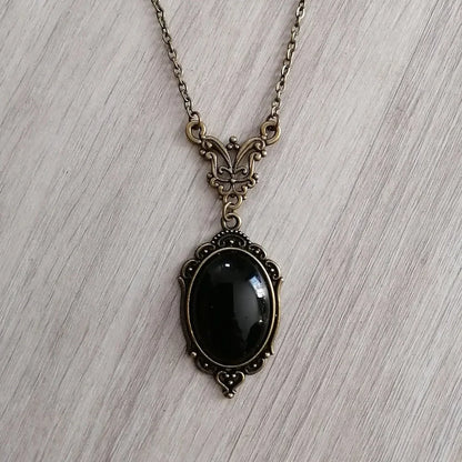 Gothic Vampire Blood Drop Necklace — Vintage Purple & Red Bat Eye Pendant, Witch Jewelry Accessory Gift for Women