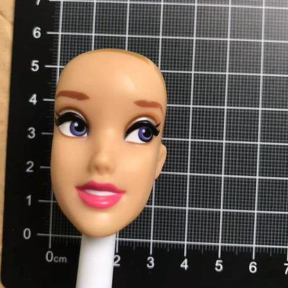 DISNEY Doll Heads – Bald Red Hair King, Queen & Alice with Makeup for DIY Dressing & Accessories