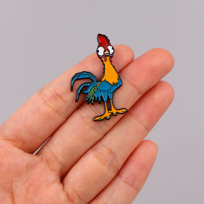 Cute Pig & Chicken Enamel Brooches — Lapel Pins for Women, Backpacks, Clothing & Accessories Gift