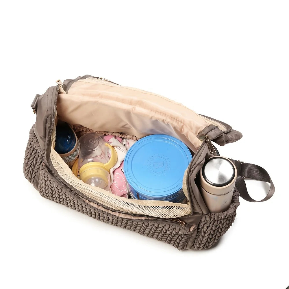 Large Capacity Diaper Bag – Waterproof Maternity Stroller Bag, Multifunctional Baby Nursing & Travel Tote