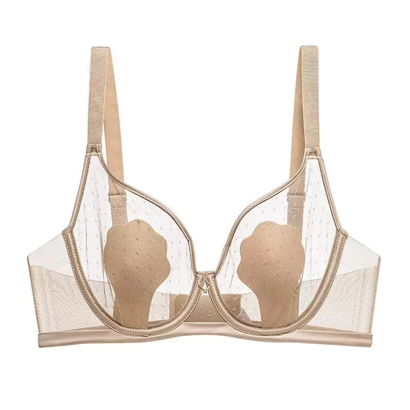 Women's Cat Claw Cup Bra - Ultra-Thin French Style Underwire Support for Full Bust