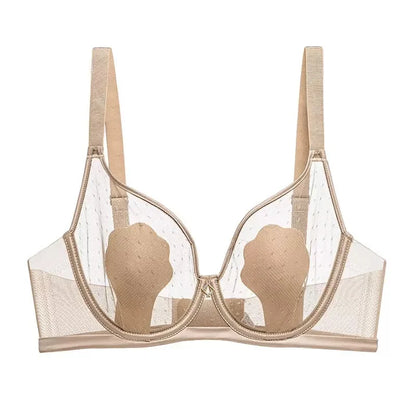 Women's Cat Claw Cup Bra - Ultra-Thin French Style Underwire Support for Full Bust