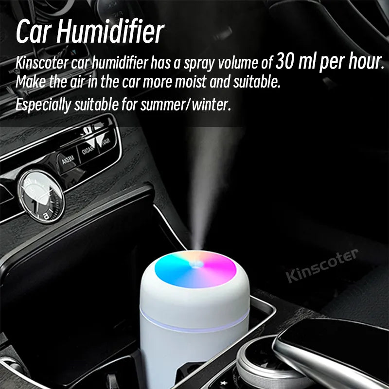 300ml H2O Portable Mini USB Air Humidifier: Compact Aroma Diffuser with Cool Mist for Bedroom, Home, Car, and Plant Purification