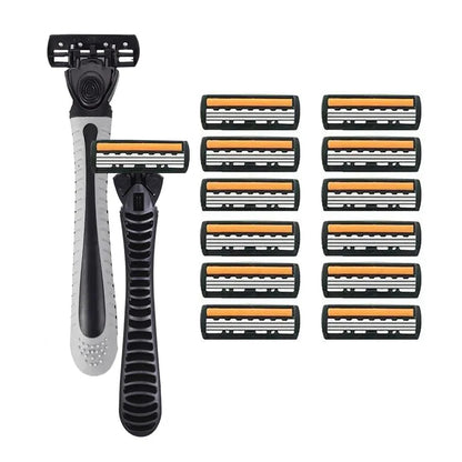 3-Layer Stainless Steel Manual Razor for Men – Washable Travel & Home Shaver for Daily Face Care
