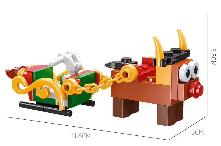 Christmas Building Blocks Toy Set – Santa Claus & Reindeer Action Figures Gift