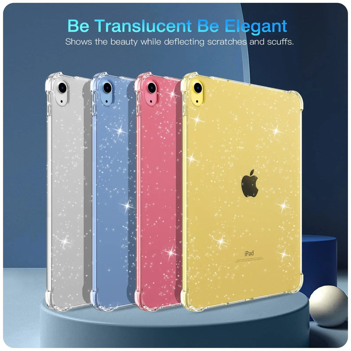 Glitter iPad Case - Soft Silicone Shimmering Protective Cover for iPad Air, Pro, Mini & 9th–11th Gen Models