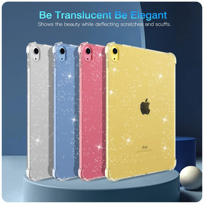 Glitter iPad Case - Soft Silicone Shimmering Protective Cover for iPad Air, Pro, Mini & 9th–11th Gen Models