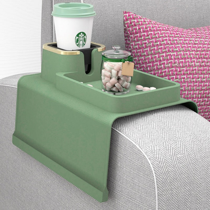 Anti-Slip Cup Holder Sofa Armrest Tray – Silicone Organizer for Recliner, Couch, and Remote Control