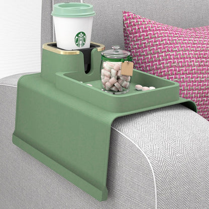 Anti-Slip Cup Holder Sofa Armrest Tray – Silicone Organizer for Recliner, Couch, and Remote Control