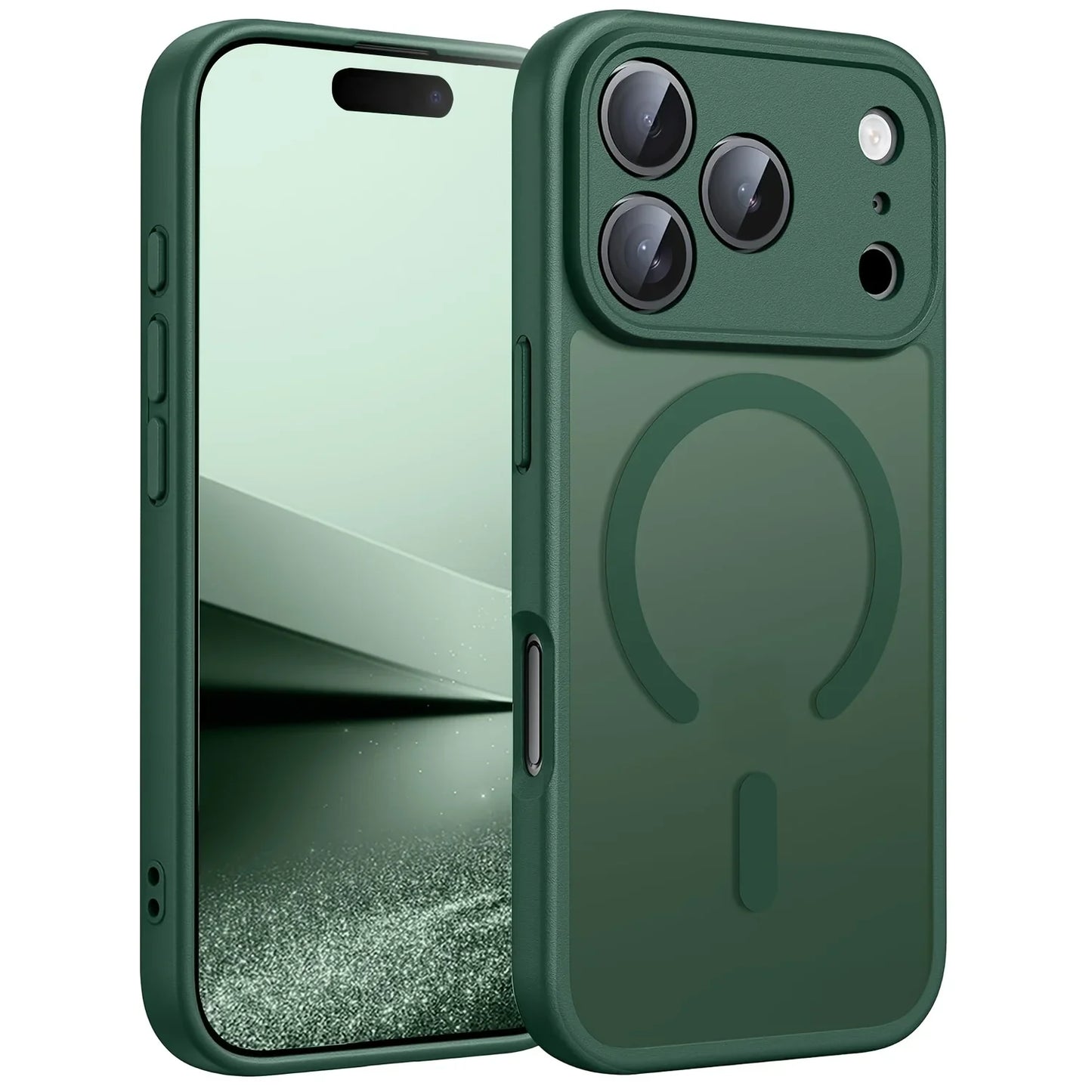 iPhone MagSafe Matte Case - Magnetic Wireless Charging & Camera Lens Protection for iPhone 12-17 Series