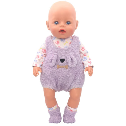 Baby Born Doll Clothes Set – Cute Jumpers, Rompers & Shoes for 13-18 Inch Newborn Dolls, Festival & Birthday Gift