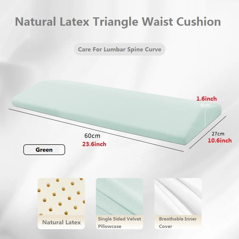 JFLEGAL Thailand Natural Latex Lumbar Pillow – Maternity Pillow for Pregnant Women, Side Sleep Support & Cervical Care