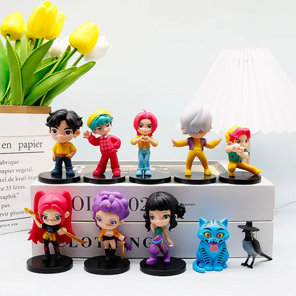 10pcs Witch Huntress Squad Anime Figures – Q Version Collectible Figurines for Fans, Christmas Gift