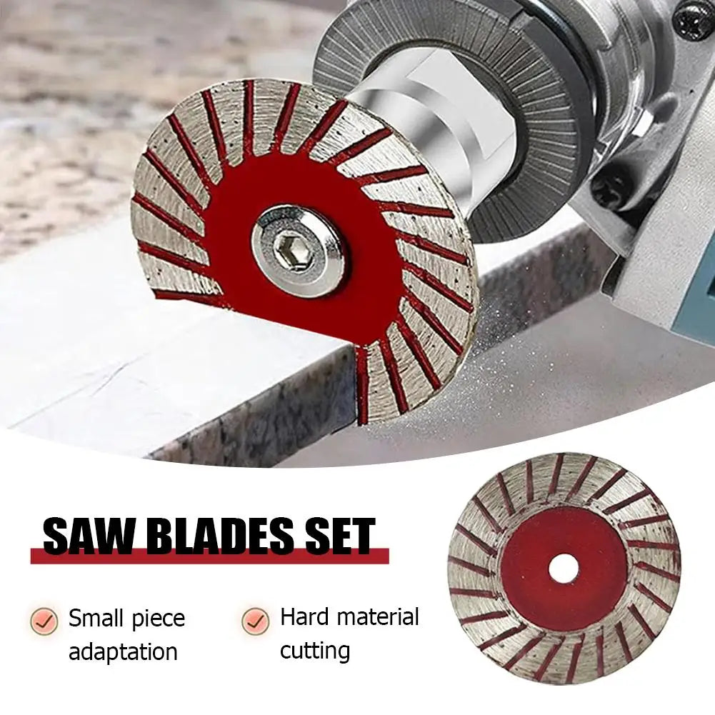 Diamond Turbo Saw Blades 5-Pack - M14 Stone Engraving & Masonry Slotting Tool Set