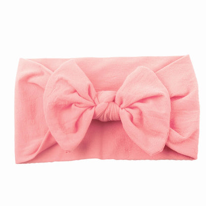 Baby Girls Rabbit Ear Bow Headband – Soft Knot Hairband for Newborns, Infants & Toddlers Photo Props