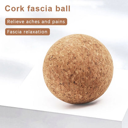 Cork Massage Ball — Back & Foot Myofascial Therapy for Muscle Relaxation, Tension Release & Trigger Point Massage