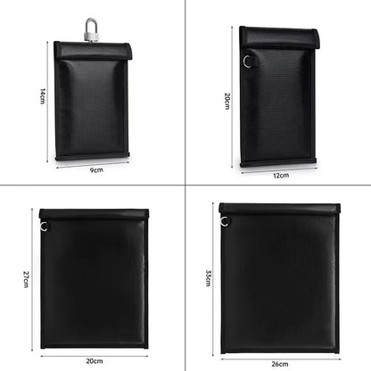 Waterproof Fireproof Car Key Signal Shielding Bag – RFID Blocking Faraday Pouch and Mobile Phone RF Signal Blocker Case