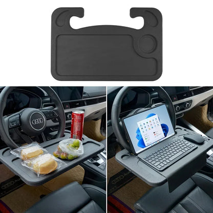 Portable Car Laptop Desk Mount Stand — Steering Wheel Tray Table for Work, Dining & Drinks