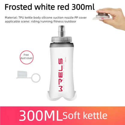 WRELS Folding Soft Water Bottle – Collapsible BPA-Free Sport Flask for Running, Camping & Hiking