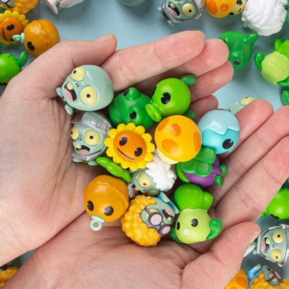 Plants vs Zombies Q Version Mini Figures – Random 4-Style Plant & Zombie Toys for Collection