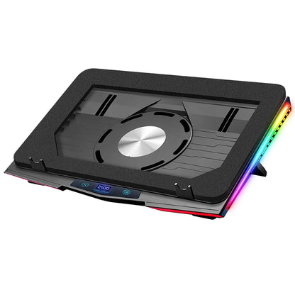COOLCOLD RGB Air Compression Laptop Cooling Pad – Ultra-Quiet USB Cooler with Fast Heat Dissipation & Adjustable Stand for Gaming & Laptops