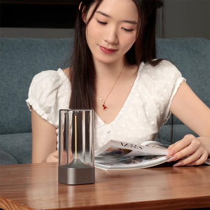 Cordless LED Table Lamp - Rechargeable 3-Level Dimmable Magnetic Filament Light for Camping & Home