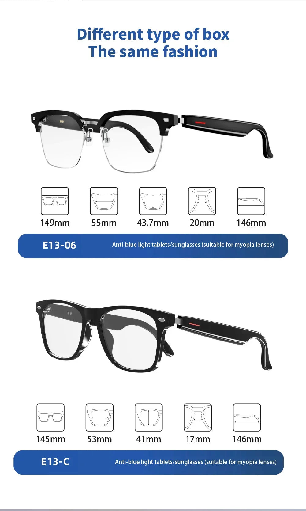 Hiwego Camera Smart Music Sunglasses – Wireless Bluetooth Headset with HIFI Sound, Earphones, Hands-Free Call & Driving Glasses