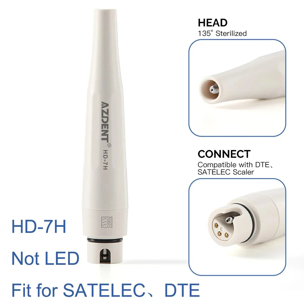 AZDENT Ultrasonic Piezo Scaler Handpiece – Compatible with SATELEC, DTE, WOODPECKER, EMS, VRN, 135° Sterilized