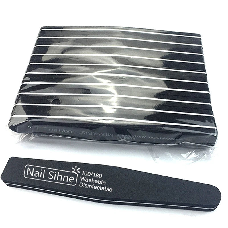 10PCS Double-Sided Nail File Blocks – Colorful Sponge Buffing, Sanding & Polishing Strips for Pedicure & Manicure Tools