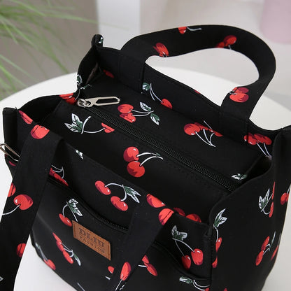 Fashionable Thickened Cotton Handbag — Large Capacity Tote, Mommy Bag, Lunch Box Storage Pouch, Commuter Handheld Bag