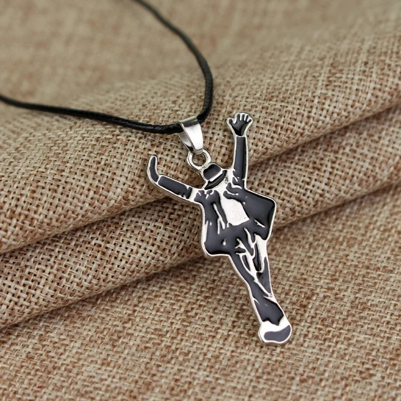 Michael Jackson BAD Pendant Necklace - Classic Rock and Roll Music Fan Jewelry Gift for Men and Women