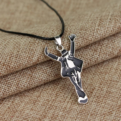 Michael Jackson BAD Pendant Necklace - Classic Rock and Roll Music Fan Jewelry Gift for Men and Women