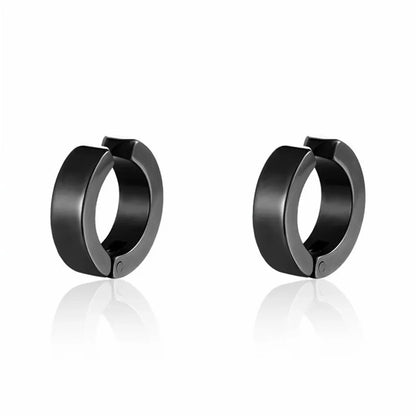 2PCS 316L Stainless Steel Cuff Earrings – Non-Piercing Clip-On Hoop Earrings
